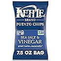 Kettle Brand Sea Salt and Vinegar Kettle Potato Chips, Gluten-Free, Non-GMO, 7.5 oz Bag
