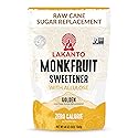 Lakanto Golden Monk Fruit Sweetener With Allulose, Raw Cane Sugar Substitute From Monk Fruit Extract, Raw Sugar Replacement for Baking, Coffee & Tea, Gluten Free, Low Carb, Non GMO, Keto, 3 LB Bag