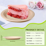 GREENESAGE Small Paper Plates 6 inch, Compostable Eco Friendly Disposable Plates for Appetizer, Cake, Dessert, Brown