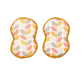 Bright Habits Sponge Set in Geo Leaf Gold - Set of 2 Super Absorbent Washable Reusable Cleaning Sponges Made from Recycled Materials, Durable Eco
