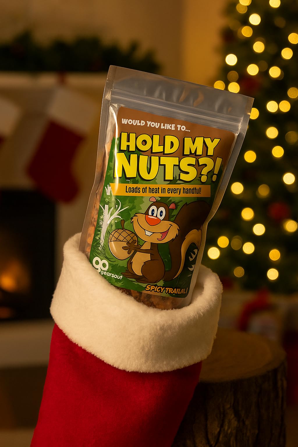 Hold My Nuts Spicy Trail Mix - Funny Squirrel with Acorn Design - Spicy Snacks for Men and Women - Premium Blend, Made in the USA