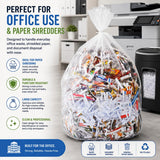 7-10 Gallon Clear Garbage Bags (110 Bags) 29" x 24" Extra Large Medium Kitchen Trash Bags Paper Shredder Bags Can Liners for Home and Office Bins, 110
