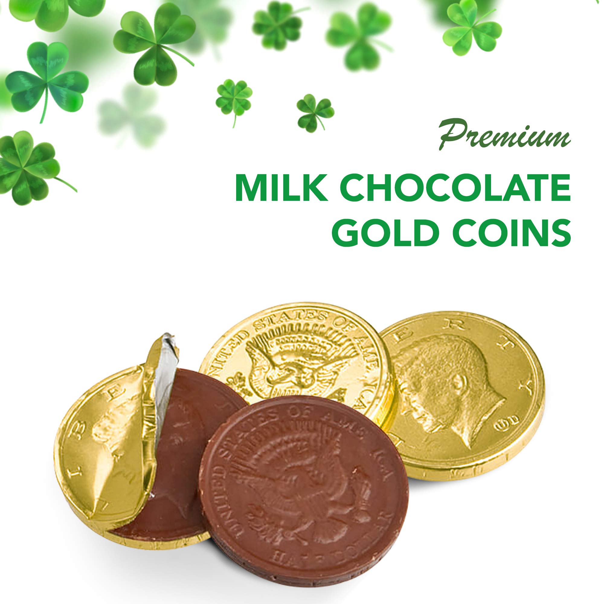 R.M. Palmer Milk Chocolate Gold Coin Half Dollars, Bulk Bag, Fun Sized, Treats, Candy, and Snacks (5 Pound (Pack of 1))