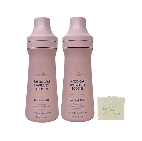 Bath & Body Works Cozy Cashmere 2 Fabric Care Fragrance Boosters with a Natural Oats Bar Soap