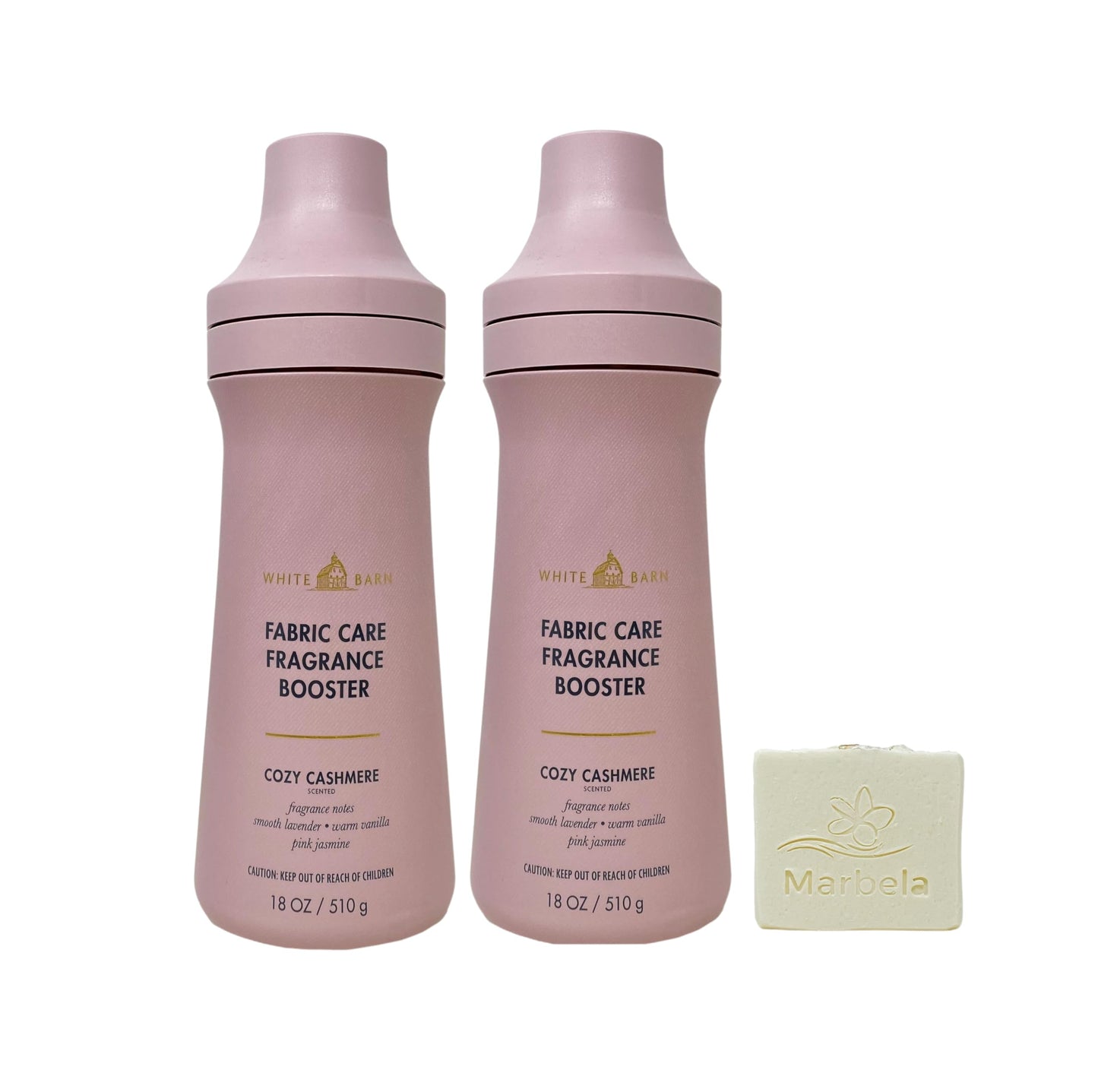 Bath & Body Works Cozy Cashmere 2 Fabric Care Fragrance Boosters with a Natural Oats Bar Soap