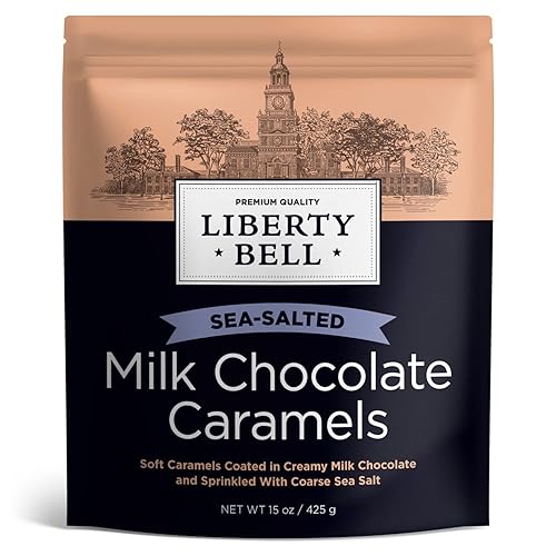 Liberty Bell Milk Chocolate Sea Salt Caramels Candy, 15 Ounce Bag