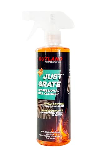 Rutland Just Grate Grill Cleaner, Citrus Degreaser, BBQ Grill Interior & Exterior, 16 fl oz
