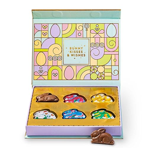 Easter Gift, Chocolate Card Gift Box, 6 Individually Wrapped Chocolates, Food Sweets Candy Gift Greeting, Holiday Present for Men, Women, Children