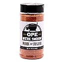 BBQ Rib Rub Seasoning (10 oz) - All Natural Pork Rub for Ribs, Pulled Pork & Chops - No MSG, Gluten Free - Bold Smoky BBQ Flavor - Ope We’re Smokin’