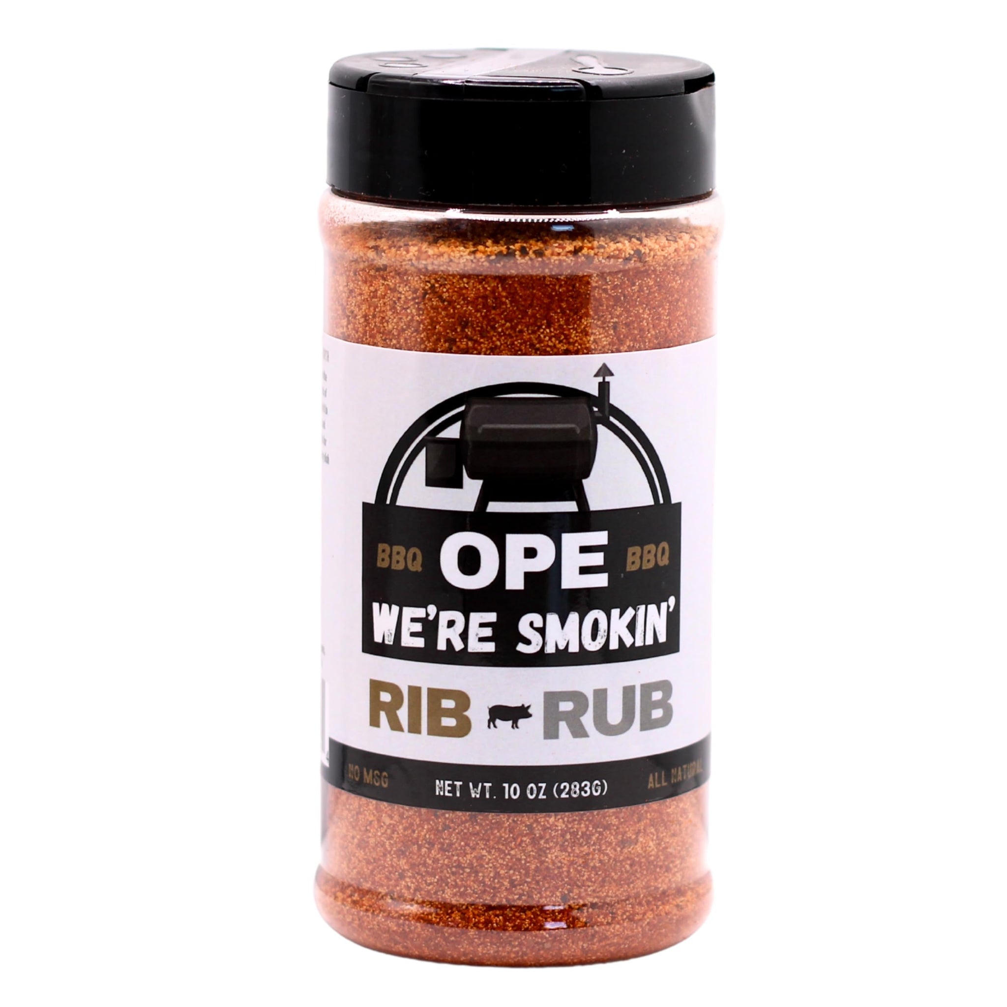 BBQ Rib Rub Seasoning (10 oz) - All Natural Pork Rub for Ribs, Pulled Pork & Chops - No MSG, Gluten Free - Bold Smoky BBQ Flavor - Ope We’re Smokin’