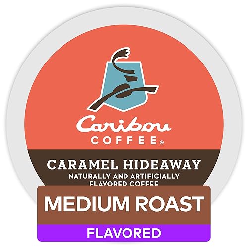 Caribou Coffee Caramel Hideaway, Single-Serve Keurig K-Cup Pods, Flavored Coffee, 60 Count