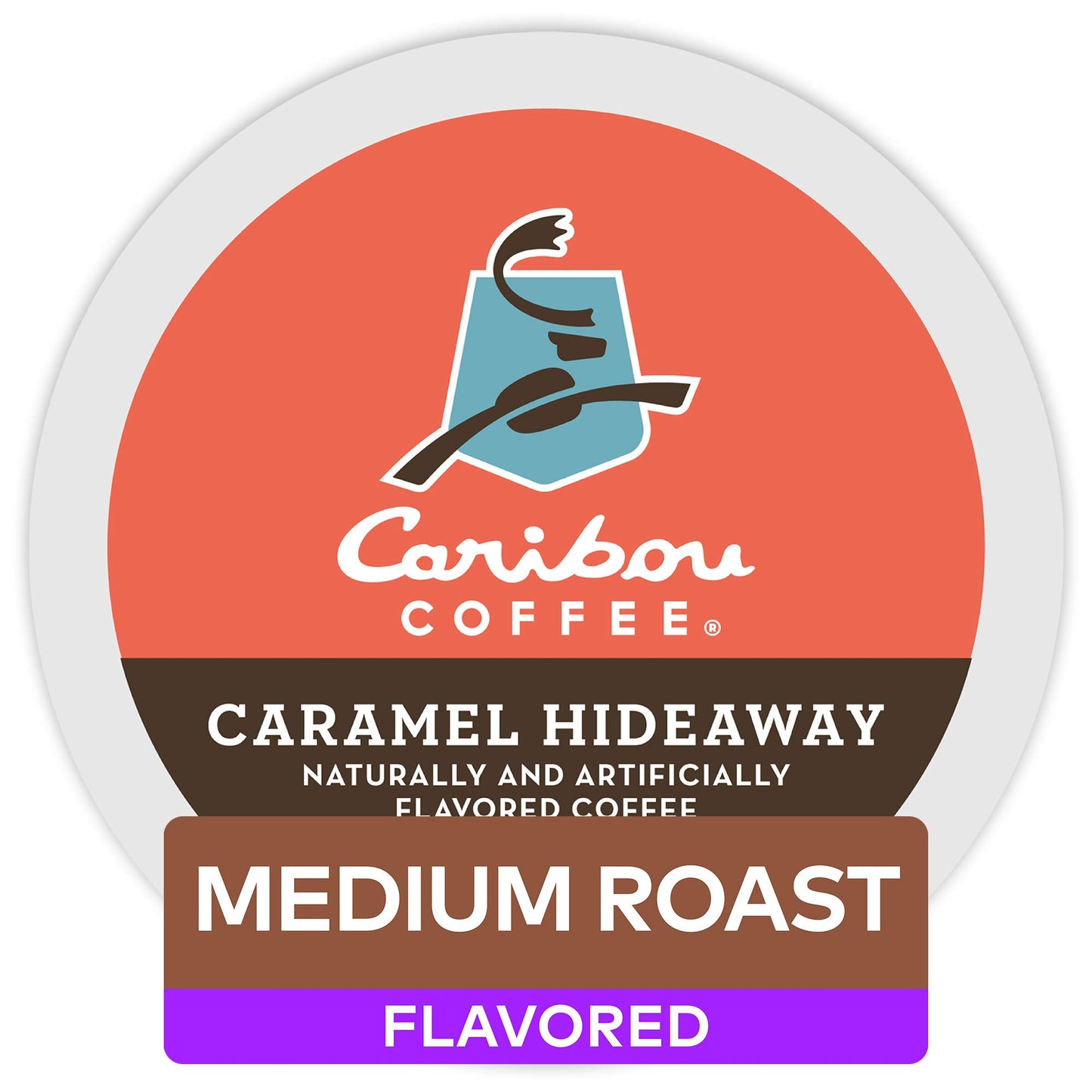 Caribou Coffee Caramel Hideaway, Single-Serve Keurig K-Cup Pods, Flavored Coffee, 60 Count