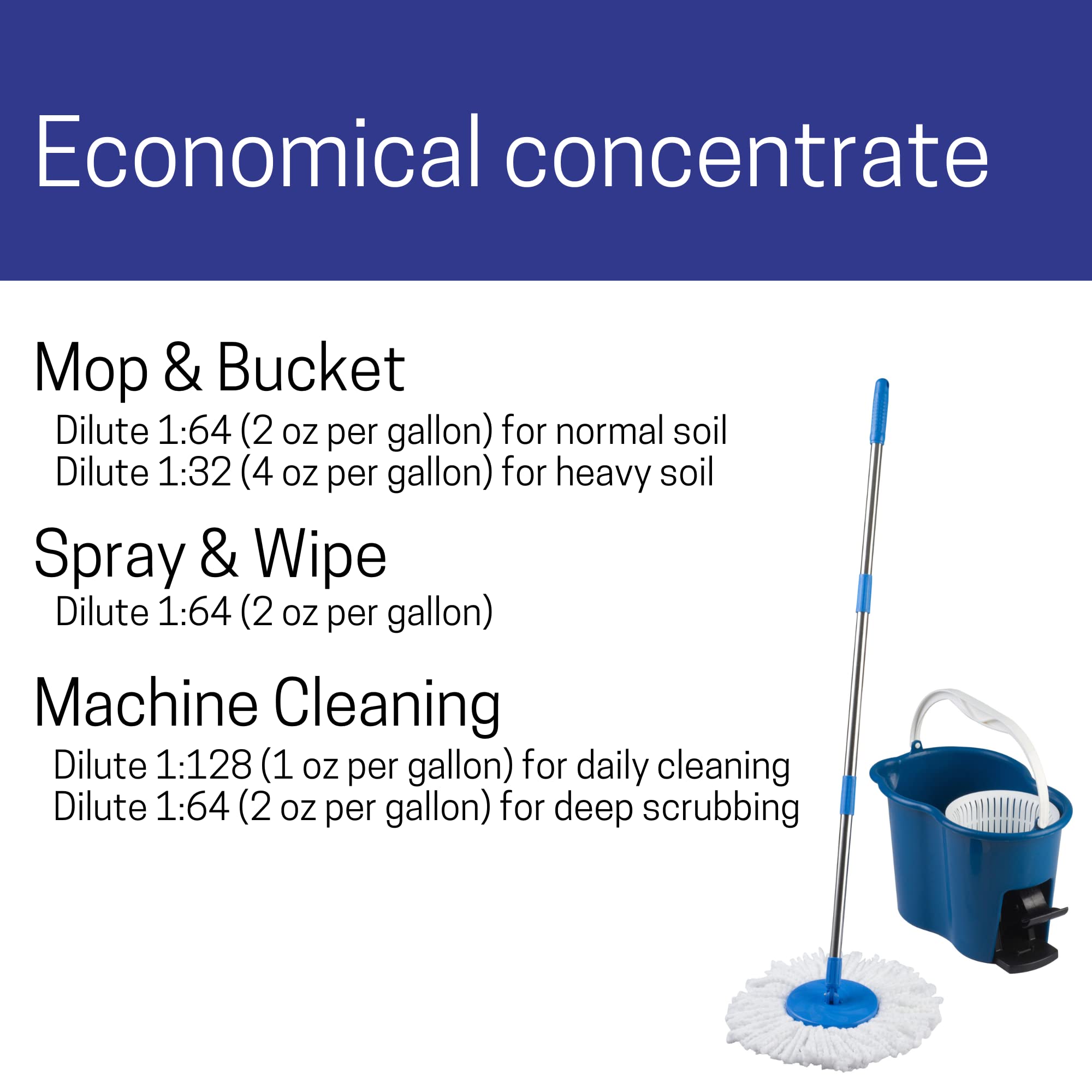 Diversey 903904 Stride Citrus Neutral Cleaner, Commercial Floor Cleaner, Citrus Scent, Concentrate, 1-Gallon (Pack of 4)