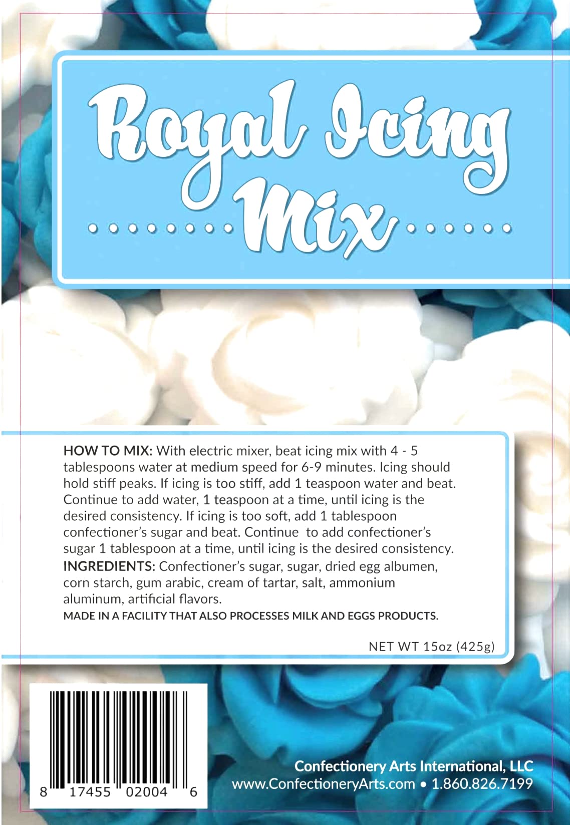 ROYAL ICING MIX-White,Icing,Gingerbread House,Cookie Decorating,Frosting,Piping,Flooding,Edible Decorations,Ready To Use-Just Add Water!