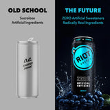 RIOT Clean Energy Drink - Berry | No Sucralose, No Sugar Added, No Artificial Flavors | 160mg Natural Caffeine + 100mg L-Theanine | Clean Focus