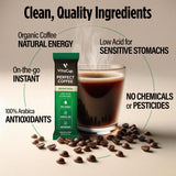 VitaCup Perfect Low Acid Instant Coffee Packets, Dark Roast Coffee, USDA Organic & Fair Trade, Third Party Tested for Mycotoxins & Pesticides, Single