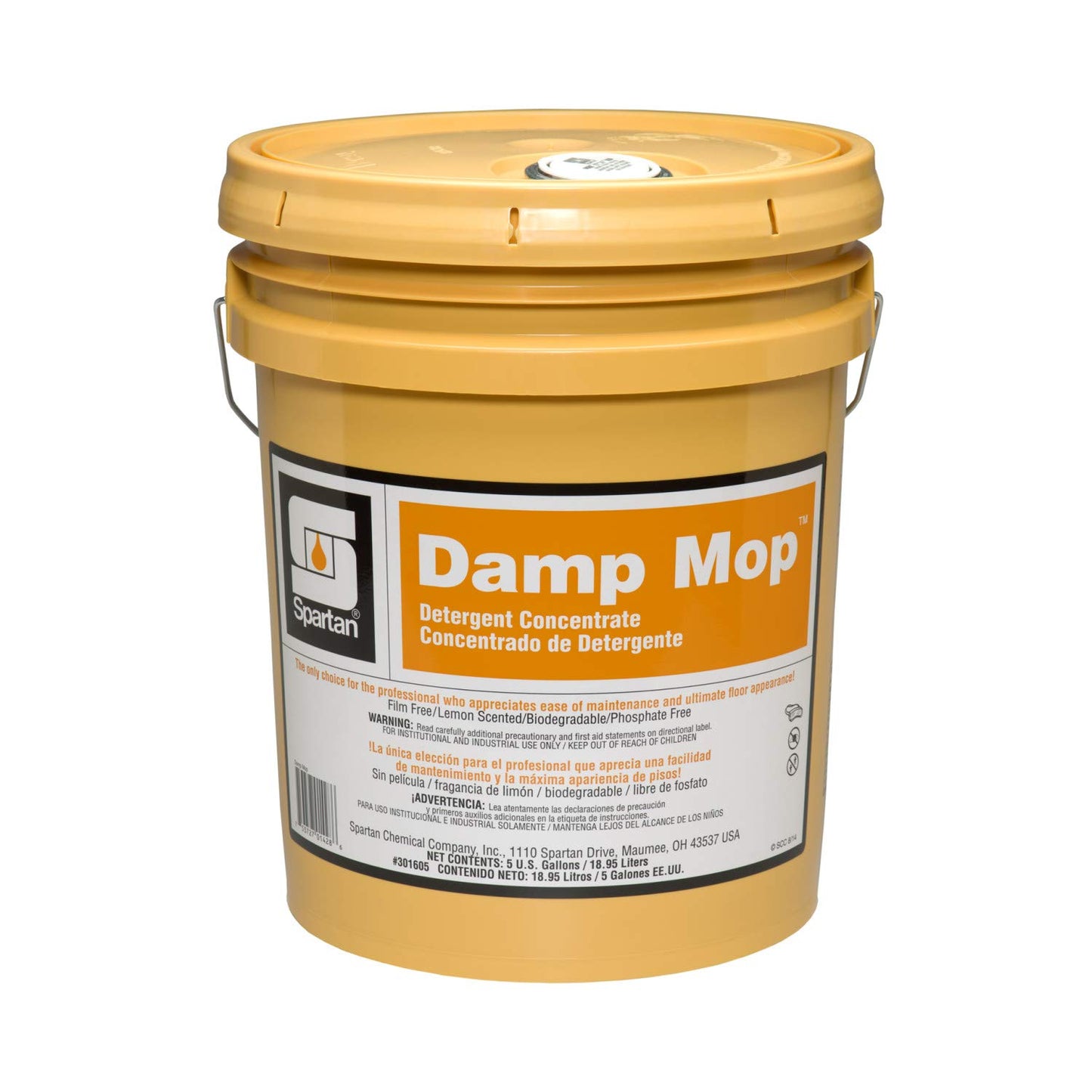 Spatan Damp Mop Specialty Cleaner # 301605, 5 gal pail -(1 PAIL)