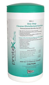 Parkerlabs Protex Disinfectant Textured Wipes Laboratories- Kills 99.9% of Bacteria in 15 Seconds - 7" X 10" (Canister of 75 Wipes)