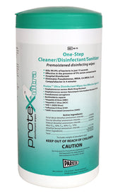 Parkerlabs Protex Disinfectant Textured Wipes Laboratories- Kills 99.9% of Bacteria in 15 Seconds - 7" X 10" (Canister of 75 Wipes)