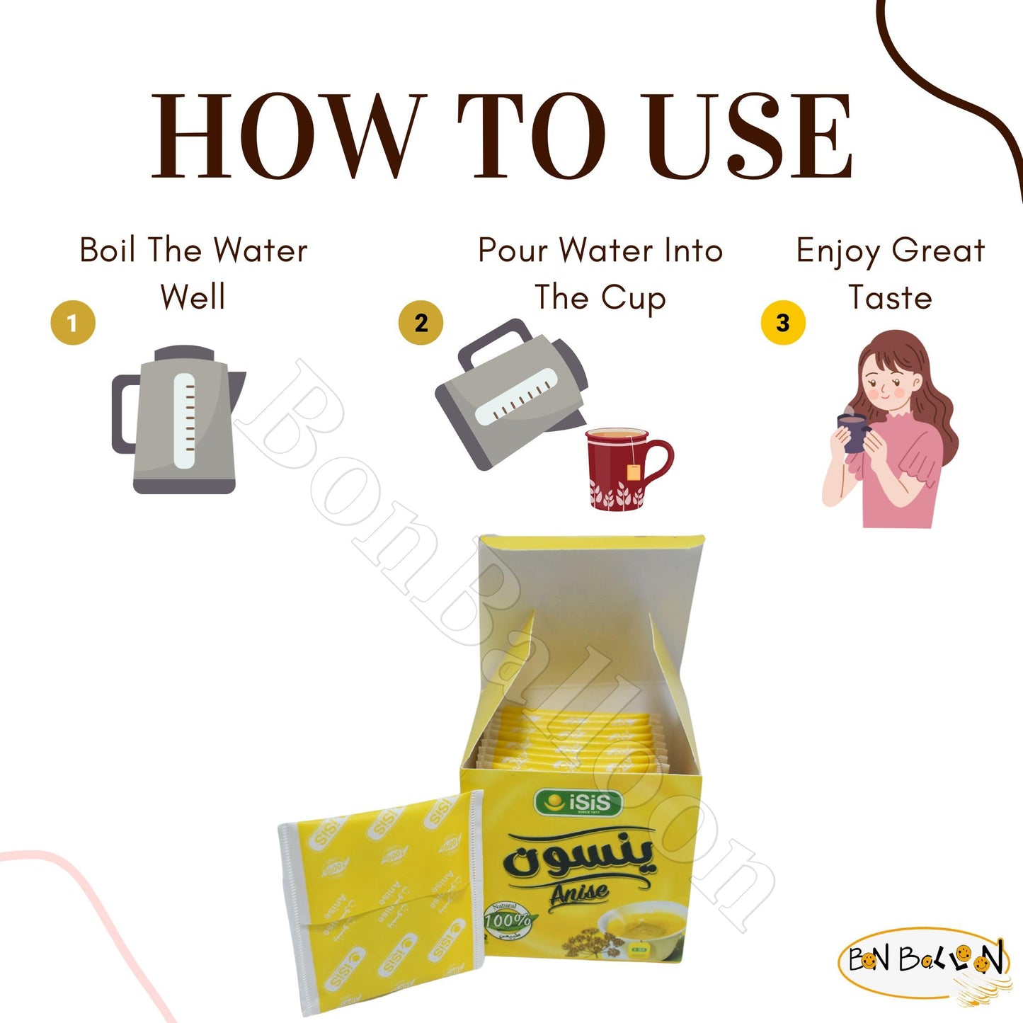 12 Bags Isis Herbal Tea Natural Egyptian Anise Tea Flower Anis Aniseed Premium Daily Drinks For Perfect Start Herb Herbs No Artificial Flavors No