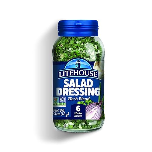 Litehouse Freeze Dried Salad Dressing Herb Blend, Mix of Chives, Garlic, Dill, Parsley, Shallots & Red Onion, Non-GMO, Gluten-Free, Fresh Herb Blend