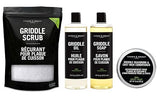 CARON & DOUCET - Ultimate Griddle Set | Seasoning, Oil, Soap & Salt Scrub | 100% Plant-Based & Best to Season, Clean, Care, Restore, Maintain