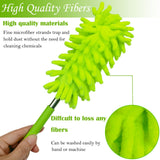 M-Jump 3 Pack Retractable Long-Reach Washable Duster for Cleaning, Microfiber Hand Duster Brush with Telescoping Pole for Cleaning Car, Window