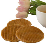 deReuze Dutch Stroopwafels Gift Set with Caramel Waffle Cookies in Blue and White Bird Delft Style Holland Tin and Special Occasion Gift Message