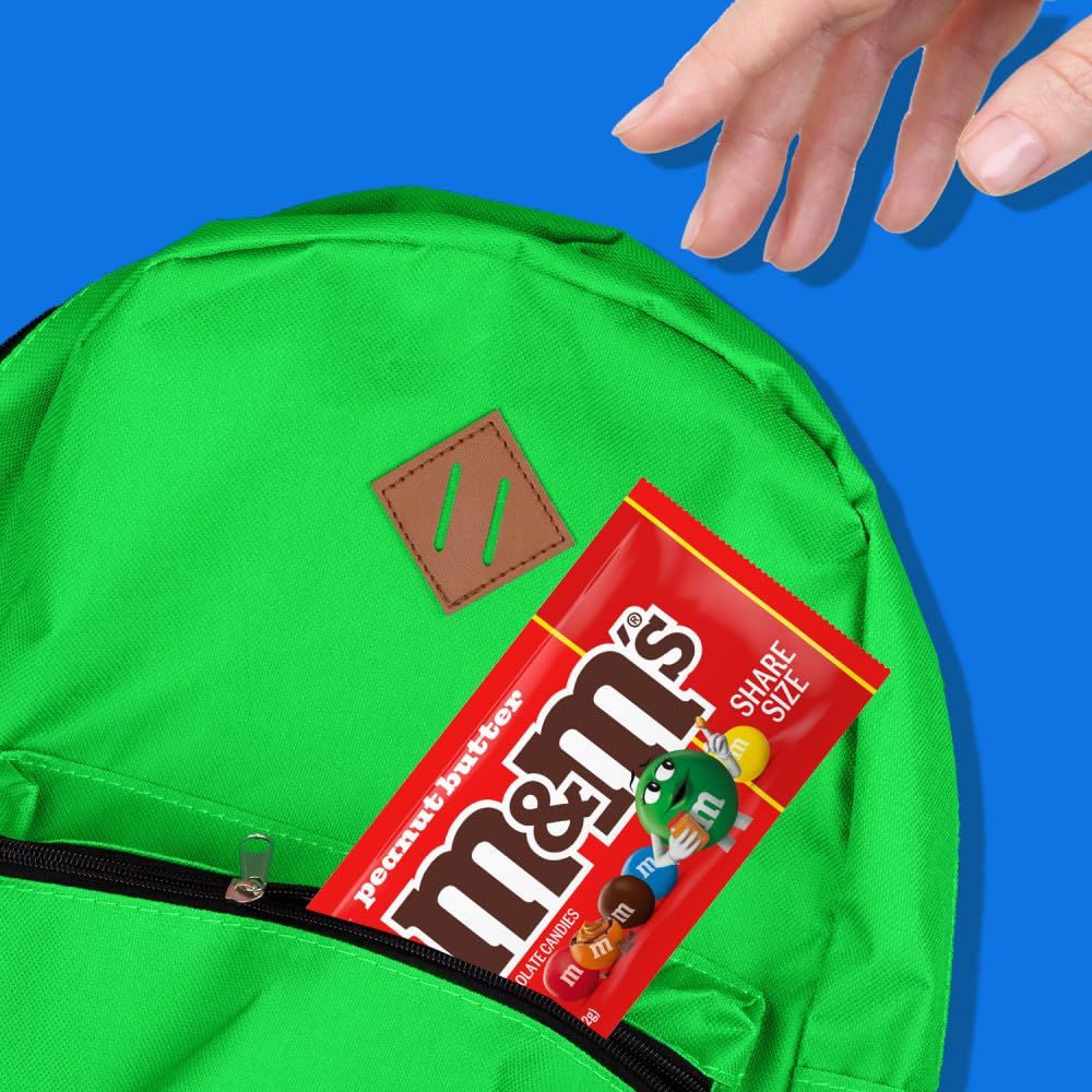 M&M'S Peanut Butter Chocolate Candy Sharing Size 2.83-Ounce Pouch