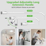Electric Spin Scrubber, Cordless Cleaning Brush, 3H Work Time, Bathroom Scrubber with LED Display, 3-Speed Extendable Handle, IPX7 Waterproof, 8 Brush