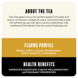 BLK & Bold Chai Loose Leaf Green Tea, Spiced & Aromatic, Sweet-Savory Balance, 3 oz (2 Pack)
