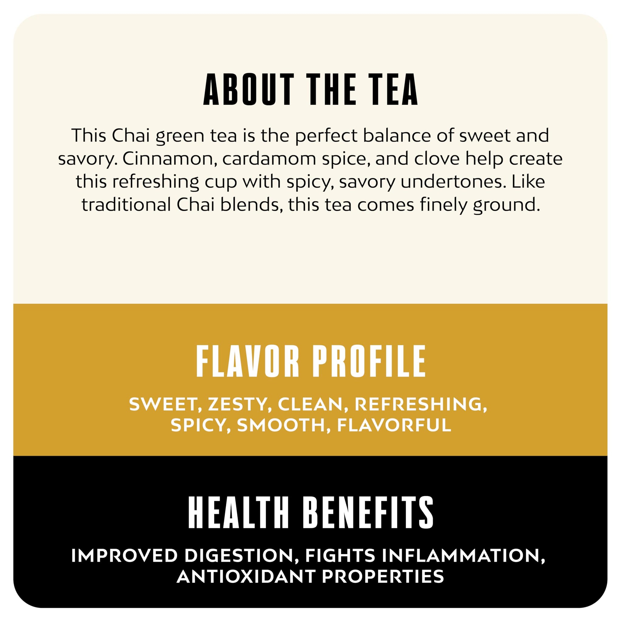 BLK & Bold Chai Loose Leaf Green Tea, Spiced & Aromatic, Sweet-Savory Balance, 3 oz (2 Pack)