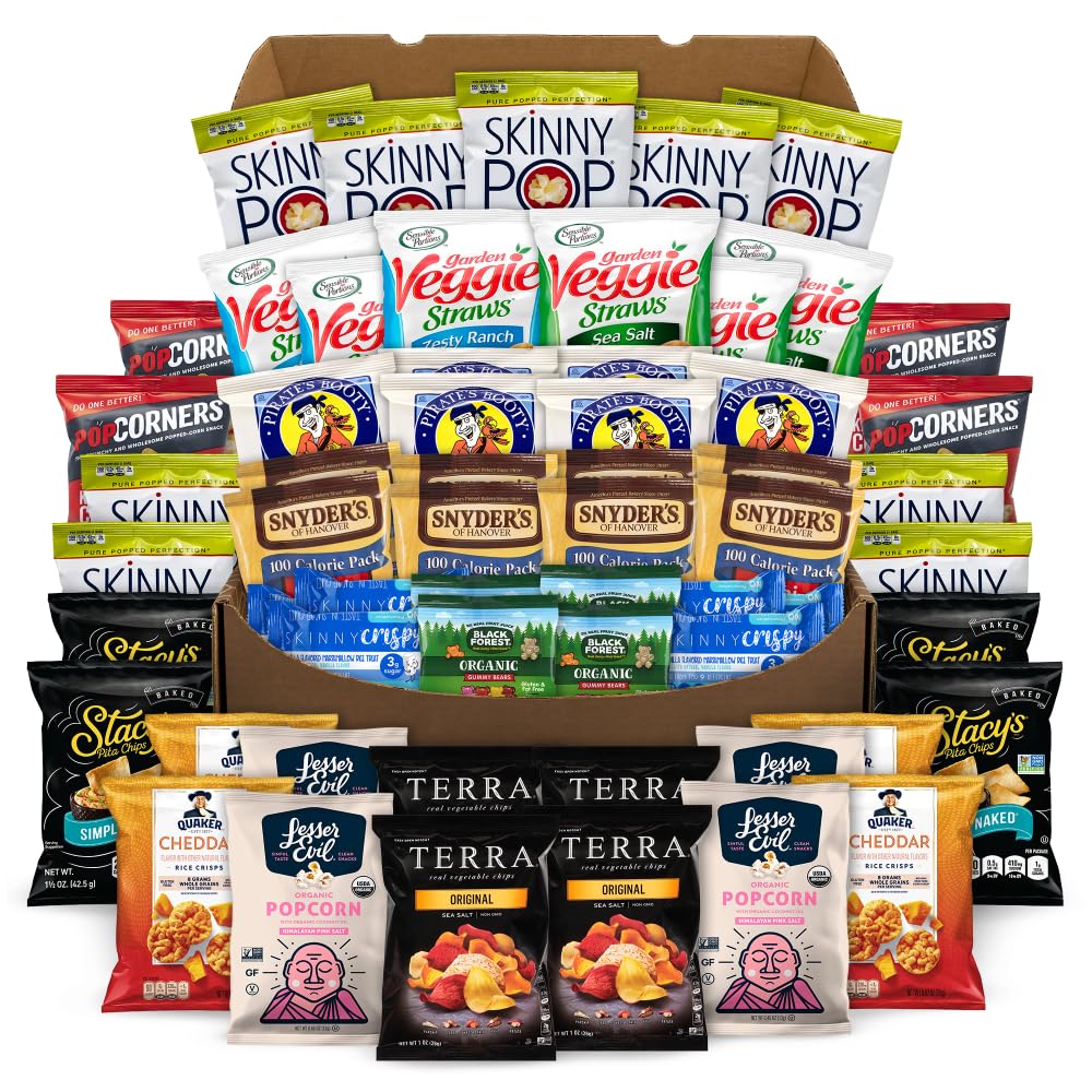 Break Box Assorted Snack Mix Variety Pack, Individually Wrapped Snacks, 61 Count (700-S0025)