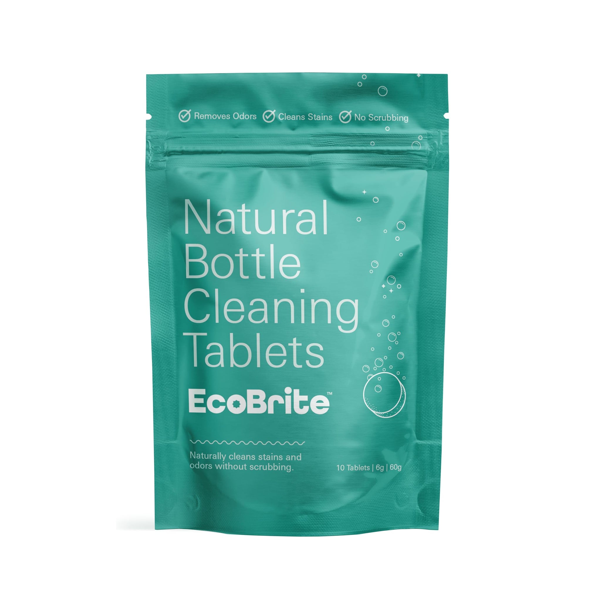 Owala EcoBrite All Natural, Powerful Cleaning Tablets, Cleans Stainless Steel, Tumbler, Insulated, Reusable, and Plastic Water Bottles, Chlorine