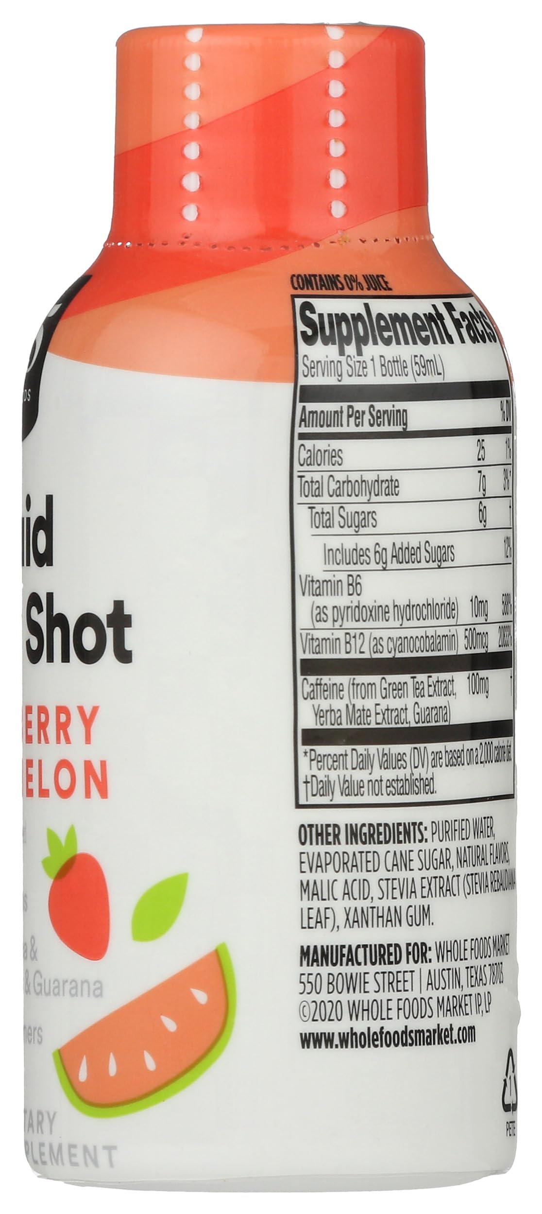 365 by Whole Foods Market Strawberry Watermelon Energy Shot, 2 FZ