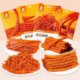 4 Flavors Mixed with Spicy Strips,Handmade Spicy Stick, Slightly Spicys and Sweet Flavor Chinese Snack,a Must-Have Snack for Leisure - ??(4