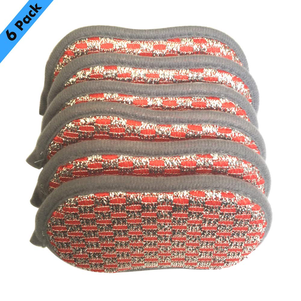 Scrub-it Multi-Purpose Non-Scratch Double-Side Double-Effect Microfiber Scrub Sponges for Kitchen with Heavy Duty Scouring Power - Effortless Cleaning