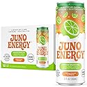 JUNO ENERGY Limeade Sparkling Energy Drink - Sugar Free Electrolytes, Energizing and Hydrating with 125mg Organic Caffeine from Green Coffee Beans
