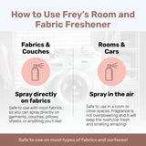 Frey Fabric Freshener Spray - Pack of 2 | Linen Spray Deodorizer for Laundry | Jasmine Rose | 2oz Bottles