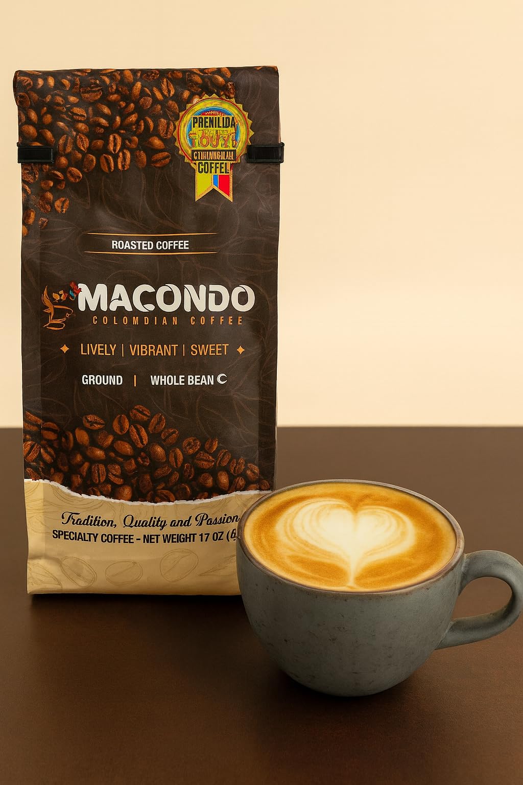 macondo colombian coffee, specialty coffee, 17 once, 100% Arabica