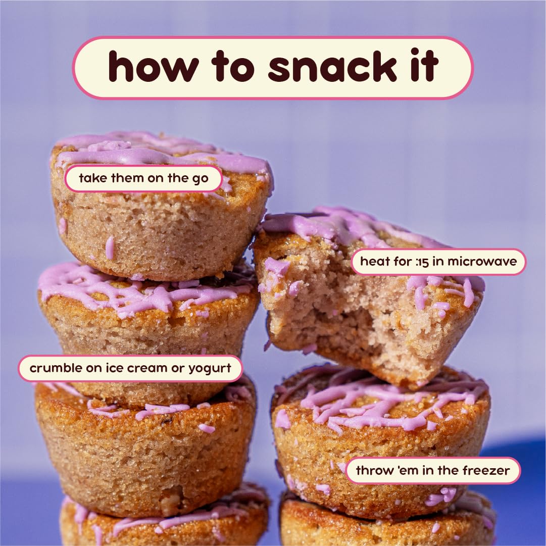 Prime Bites Minis - High Protein Muffin (12 Per Box, Blueberry) - 15g of Protein, 5g of Collagen, Gluten Free, Low Sugar Treat, Delicious Protein