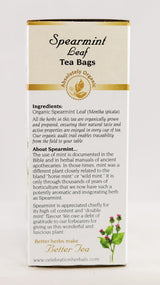 CELEBRATION HERBALS Spearmint Leaf Tea Organic 24 Bag, 0.02 Pound