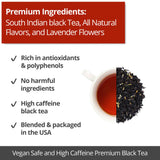 Simple Loose Leaf Blue Lady Grey Tea - Premium Loose Leaf Black Tea | High Caffeine, Keto-Friendly, Bright Citrus Flavor, Hand Packaged in USA, 4 oz
