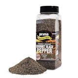 Prima Spice Premium Freshly Ground Coarse Black Pepper(BOLD FLAVOR) 13 Ounce 18-24 Mesh Size - Great for Cooking, Rubs and Seasoning, 13 Ounce (Pack