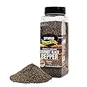 Prima Spice Premium Freshly Ground Coarse Black Pepper(BOLD FLAVOR) 13 Ounce 18-24 Mesh Size - Great for Cooking, Rubs and Seasoning, 13 Ounce (Pack