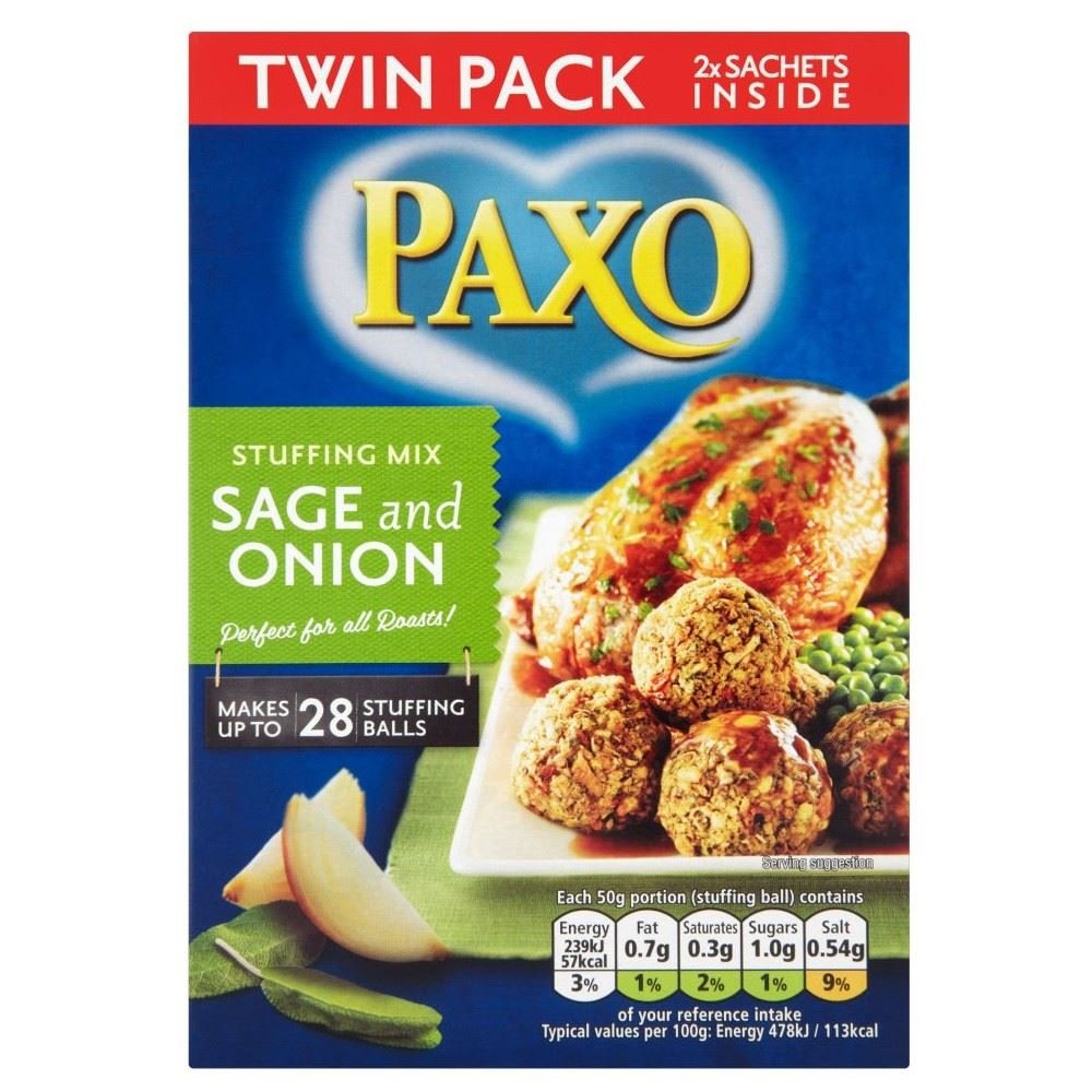 Paxo Sage & Onion Stuffing (380g) - Pack of 2