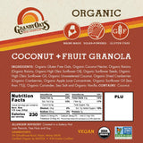 GrandyOats Coconut with Fruit Granola, Certified Organic, Gluten Free, Family Value Size, 36oz bags (Pack of 2)