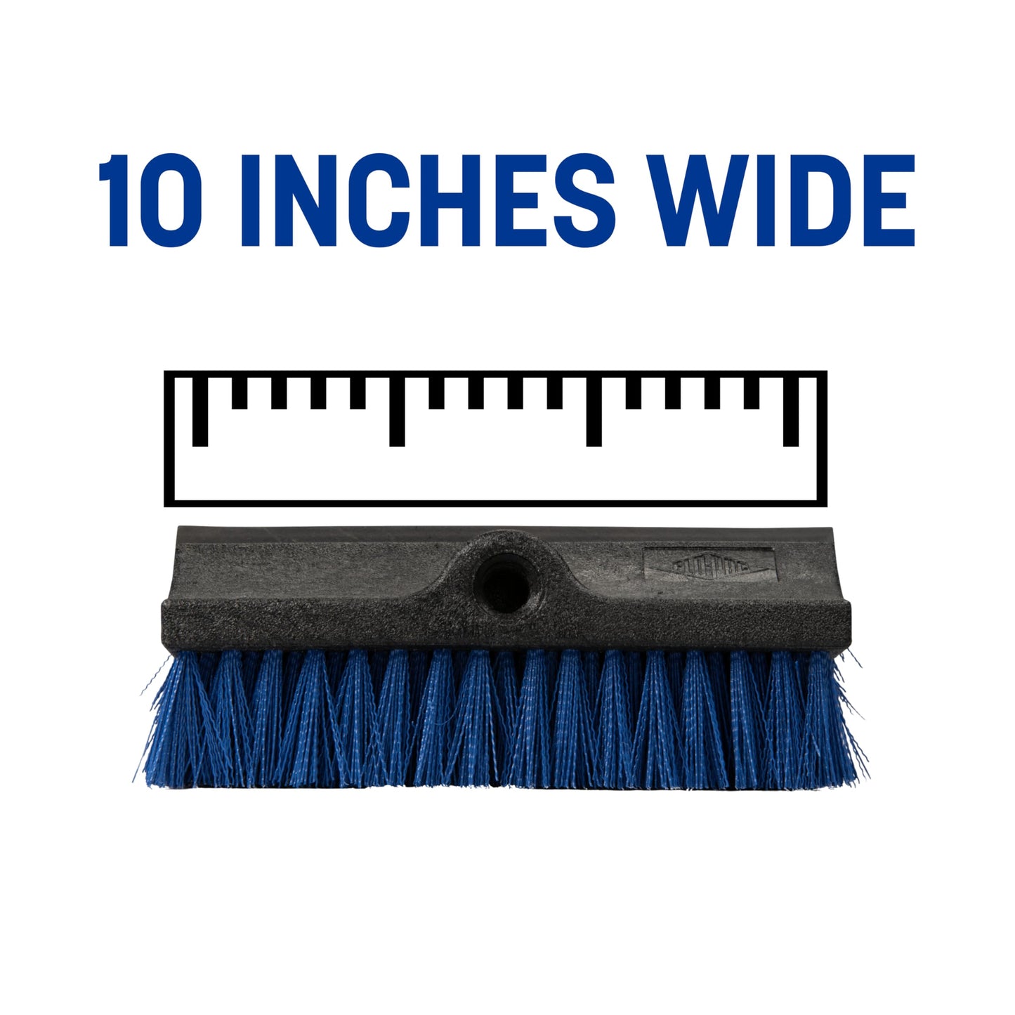 CFS 3619014 Dual Surface Floor Scrub with Rubber Squeegee, 10" Length, Blue