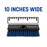 CFS 3619014 Dual Surface Floor Scrub with Rubber Squeegee, 10" Length, Blue