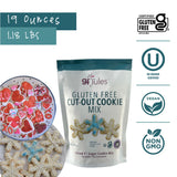 gfJules Certified Gluten Free Cut Out Cookie Baking Mix | No Grit, Non-GMO, Vegan | Certified Top 9 Allergen-Free & Kosher | Make 36 Sugar Cookies | 19 Ounces